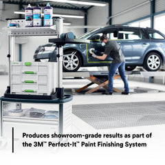 3M Perfect-It EX machine polish demonstrates long wet time advantage.