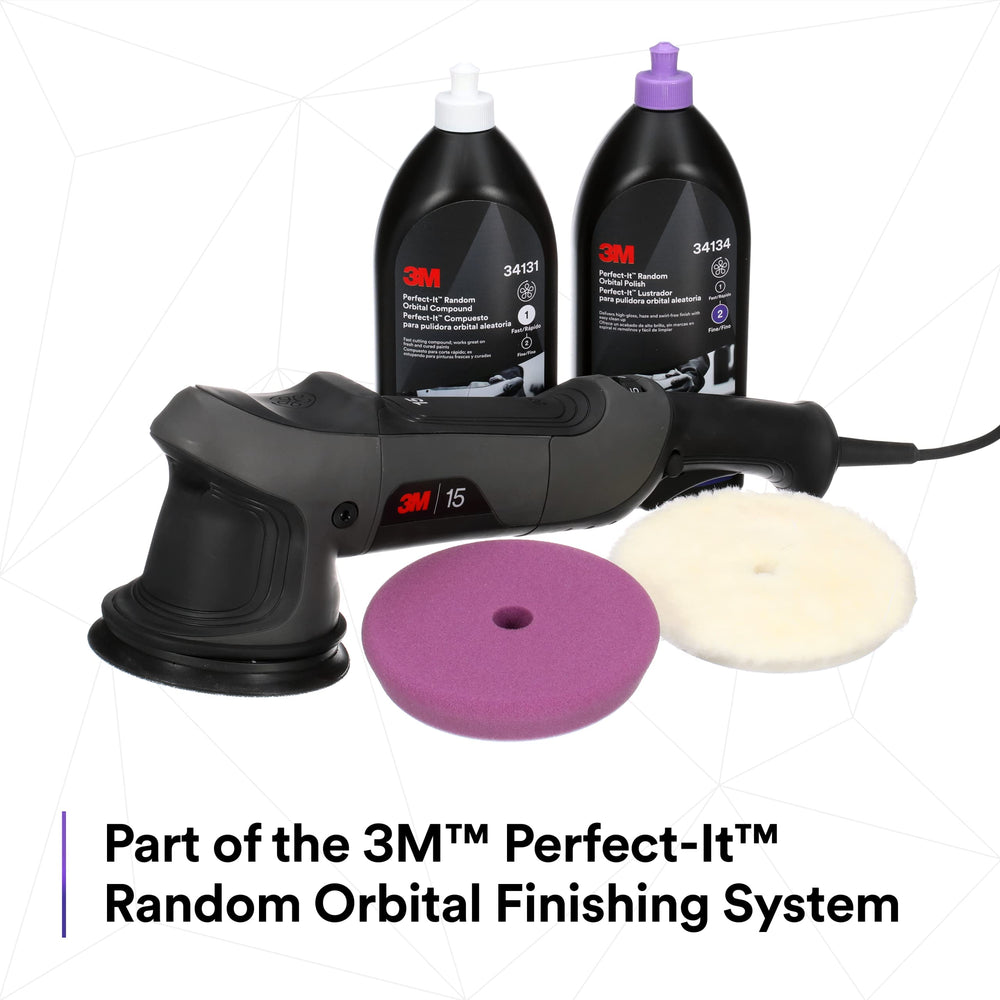 3M Perfect-It single-sided pad with Hookit backing in workshop setting