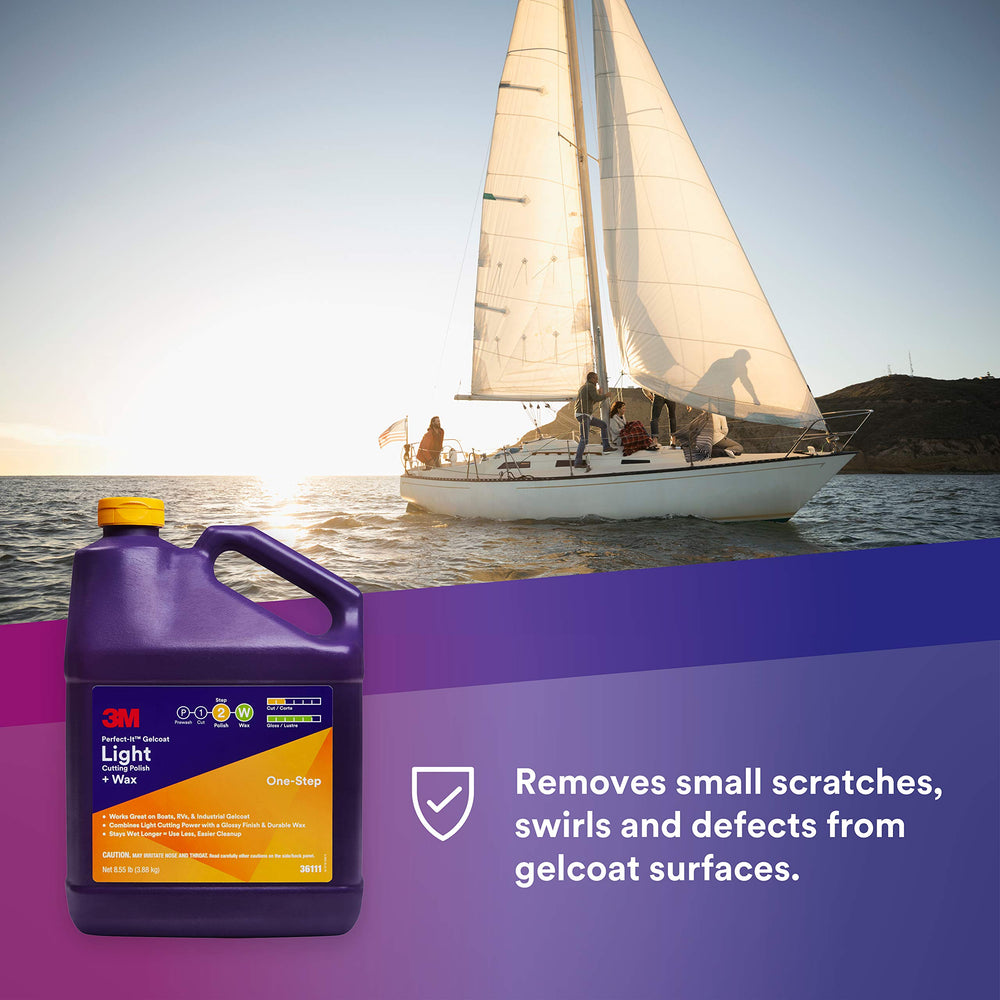 3M Perfect-It used with yellow pad on a rotary polisher to remove swirls