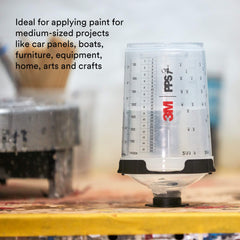 3M PPS 2.0 200-micron filter traps particulates in solvent-based coatings.
