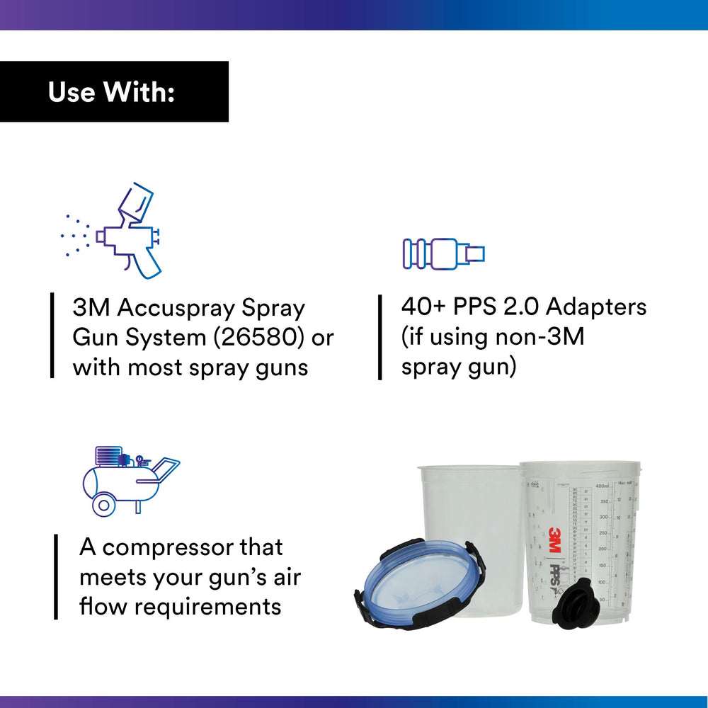 3M PPS 2.0 disposable liners keep contamination risks low between mixes