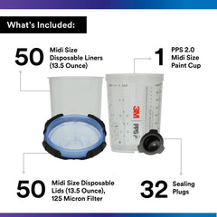 3M PPS 2.0 lid with locking collar for secure attachment and reduced paint buildup