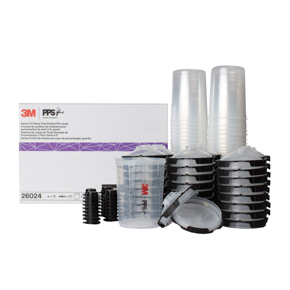 3M PPS 2.0 spray cup with locking collar for cleaner paint flow