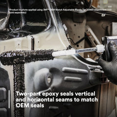 3M Heavy-Bodied Seam Sealer non-flowing formula provides stable bead on vertical seams.