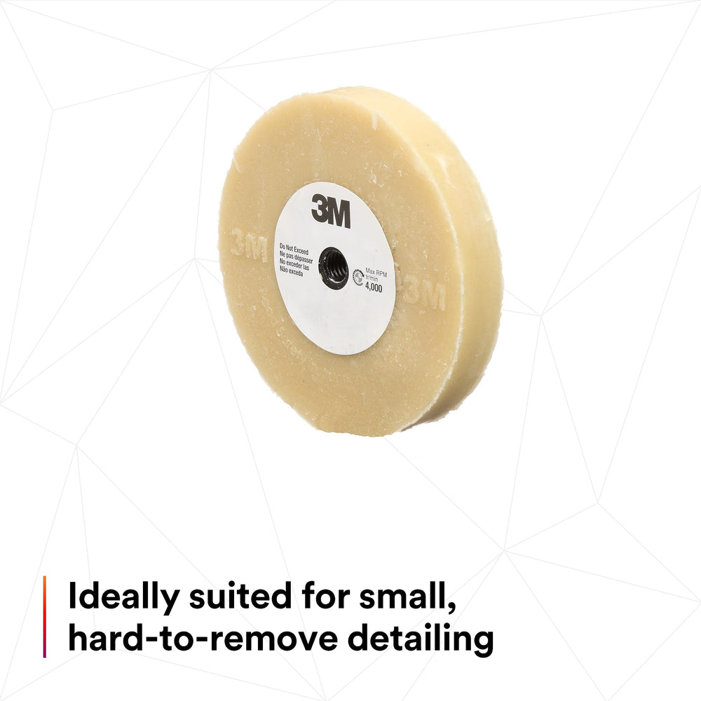 3M Stripe Off Wheel attaches to a drill for efficient use