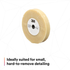 3M Stripe Off Wheel attaches to a drill for efficient use