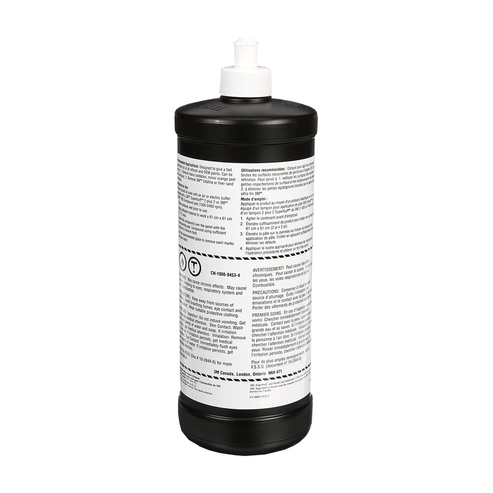 3M compound removes P1000 and finer scratches on automotive finishes