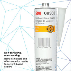 3M Urethane Sealer 08362 curing with a painted finish over a seam.