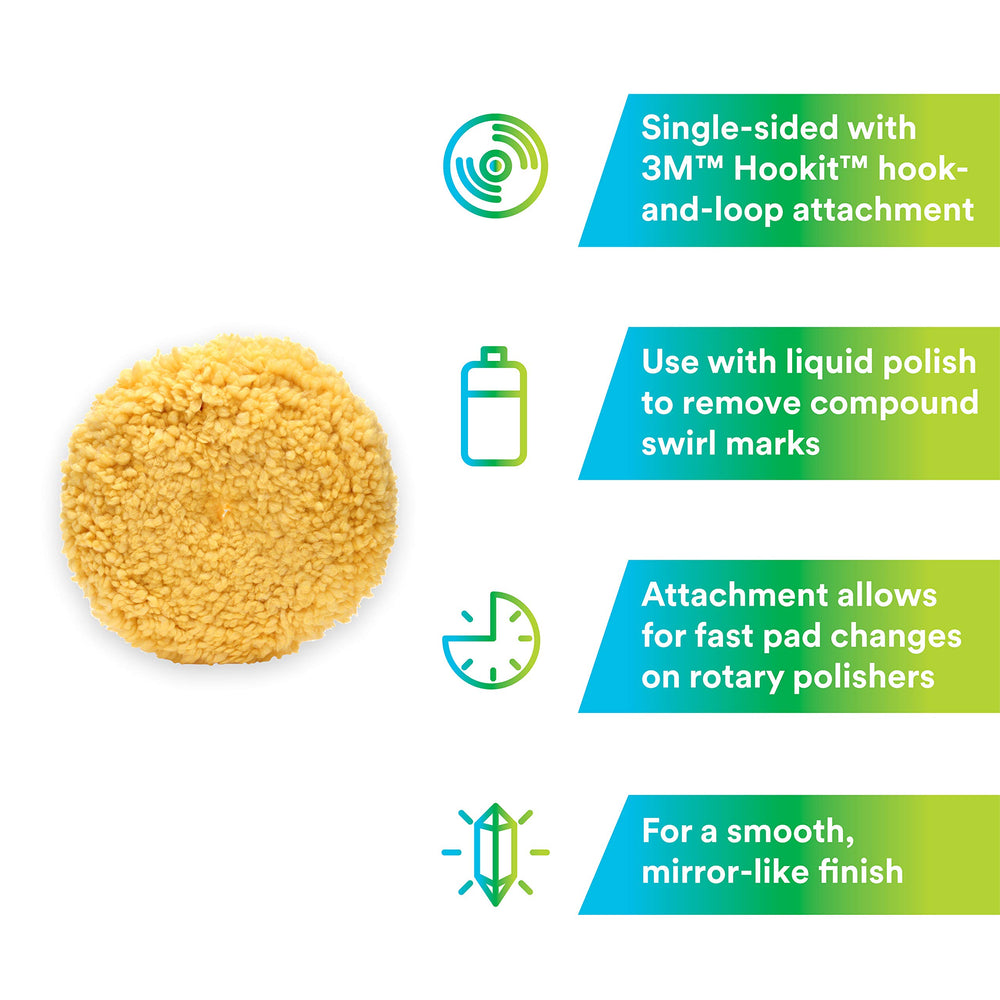 3M Wool Polishing Pad 05713 for RV exteriors helps achieve a mirror-like surface.