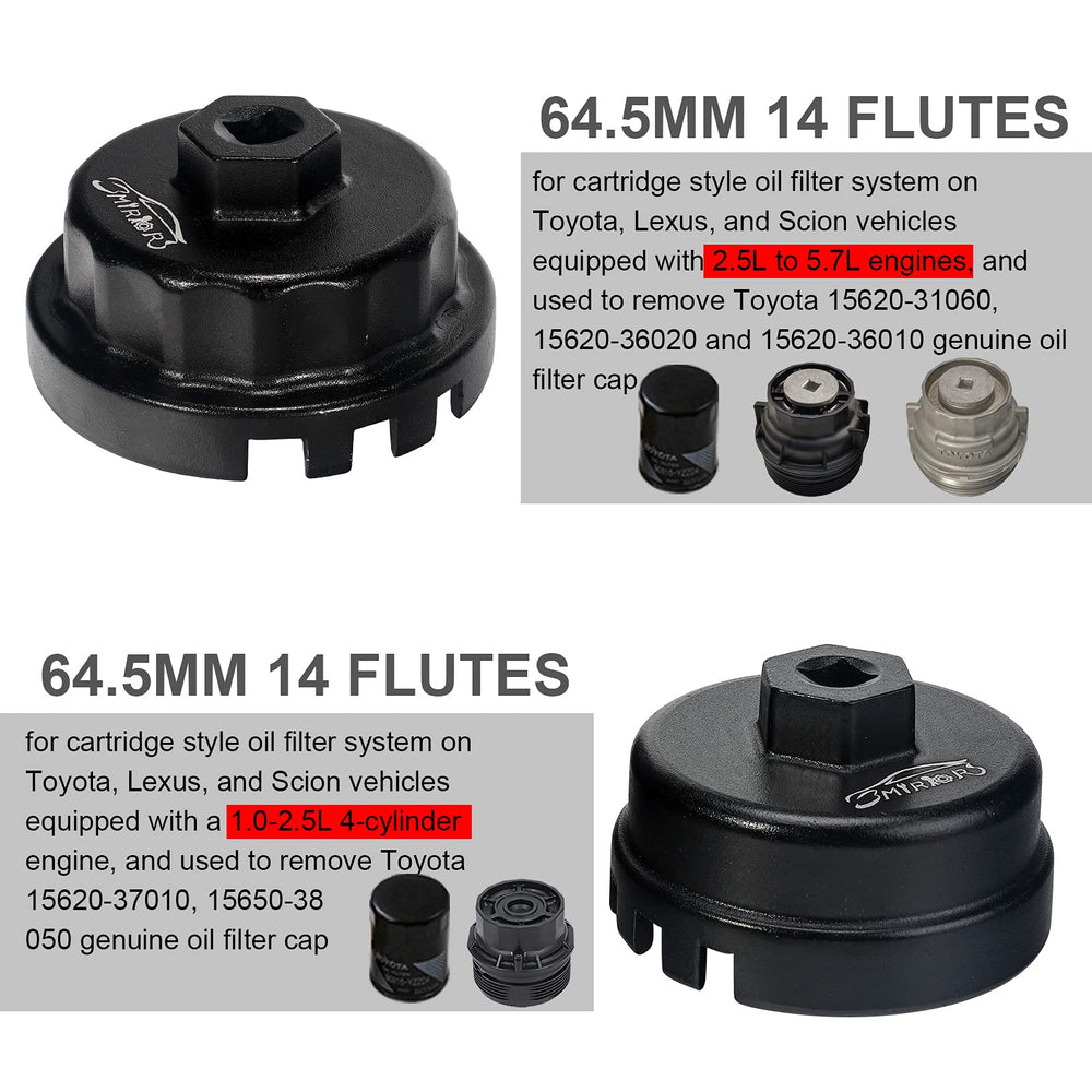 3mirrors oil filter wrench set with small wrench ideal for tight spaces