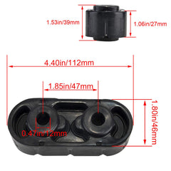 3mirrors exhaust hanger iron-frame detail highlights built-in support for vibration reduction