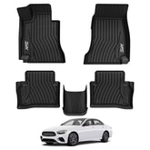3W Benz E-Class floor mats edge-to-edge fit for full coverage.
