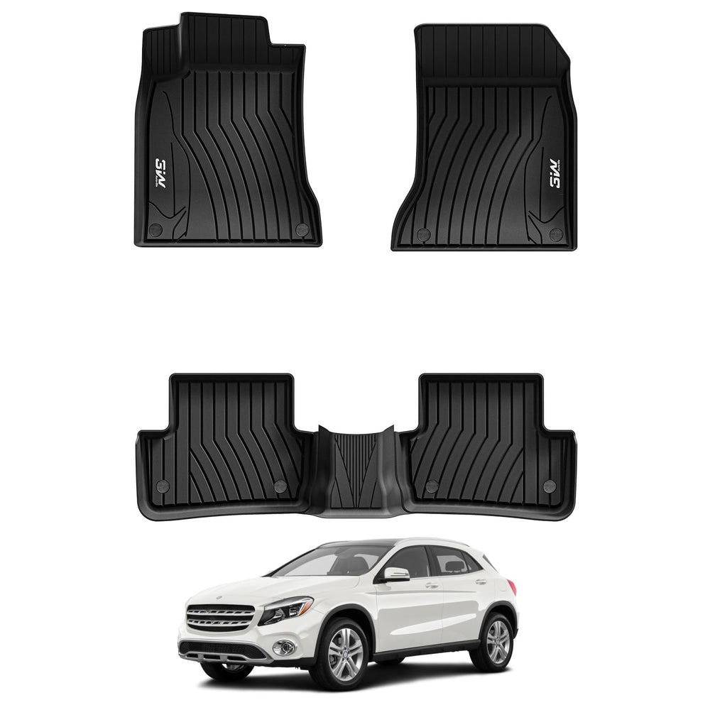 3W Benz GLA floor mats with edge-to-edge fit for full protection.