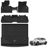 3W BMW iX front row floor mat with edge-to-edge protection for a clean cabin