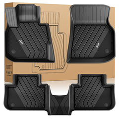 3W BMW X3 edge-to-edge floor mats protect interiors from spills.