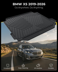 3W X5 trunk mat close-up of durable TPE material