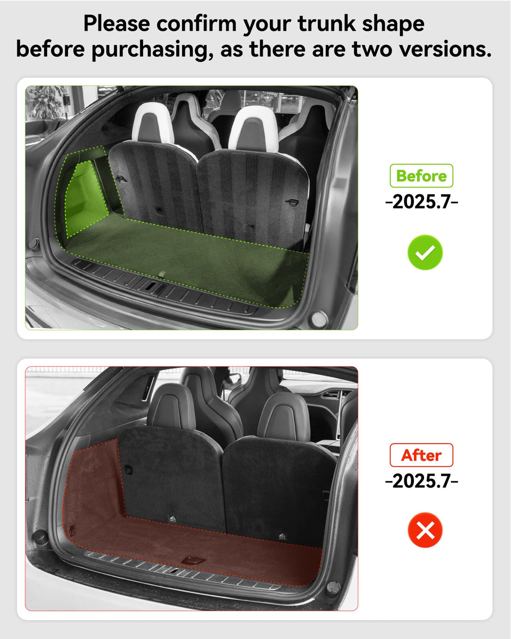 3W cargo liner Model X edge-seal design blends with floor contours