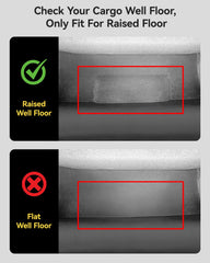 3W cargo liner Model X injection-molded texture delivers deep grooves