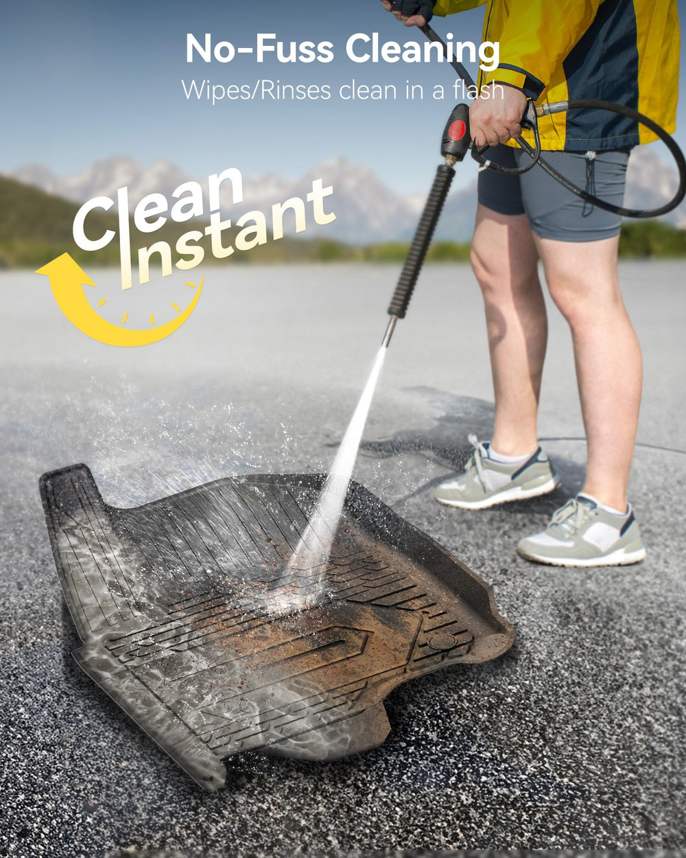 3W all-weather floor mats with anti-slip surface in action
