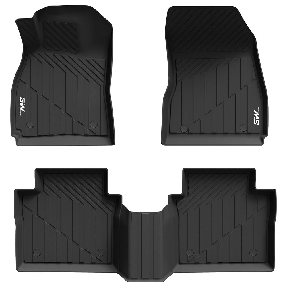 3W Cadillac XTS edge-to-edge fit floor mats protect carpets from daily wear