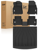 3W floor mats for Porsche Cayenne 2019-2026 with custom fit and raised edges