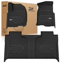 3W floor mats for Chevy Silverado showing edge-to-edge fit and protection
