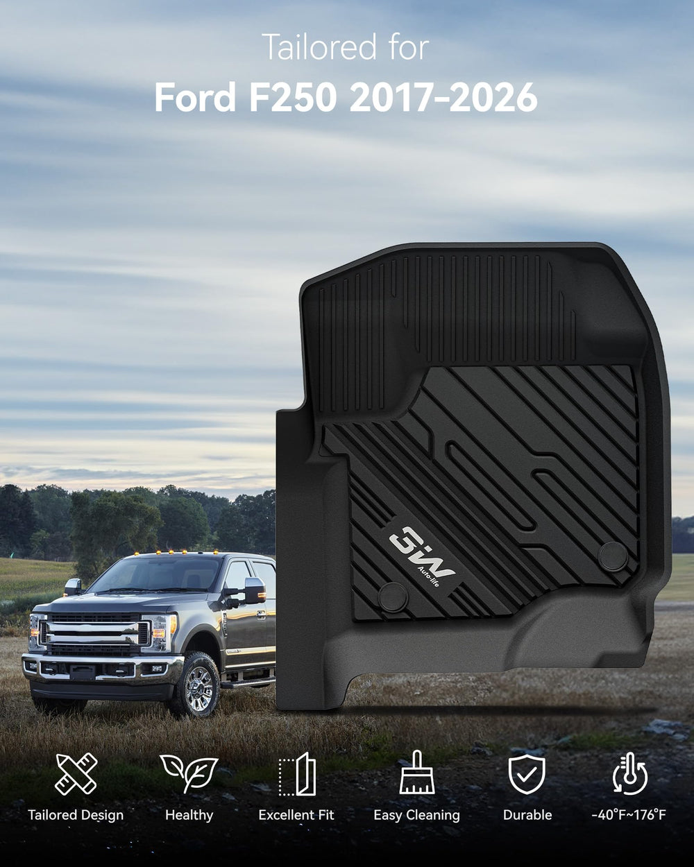 3W Floor Mats with under-seat storage keeps essentials organized on the go.