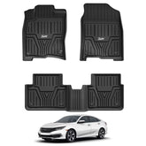 3W Honda Civic front set floor mats with edge-to-edge protection and durability.