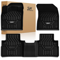 3W Nissan Rogue full-set floor mats with edge-to-edge protective coverage