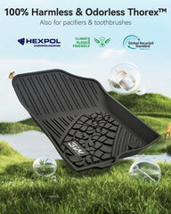 3W easy-clean floor mats for Jeep Wrangler JL after mud