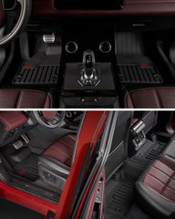 3W Land Rover Evoque floor mats with red logo accent for a custom look