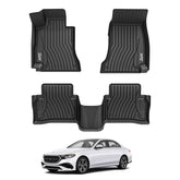 3W Mercedes E-Class floor mats full set protect all floors from dirt and moisture