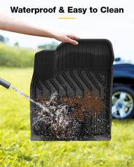 3W Rogue floor mats cover 1st and 2nd rows for full protection.