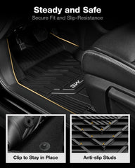 3W Nissan Rogue floor mats are easy to clean with water or damp cloth.