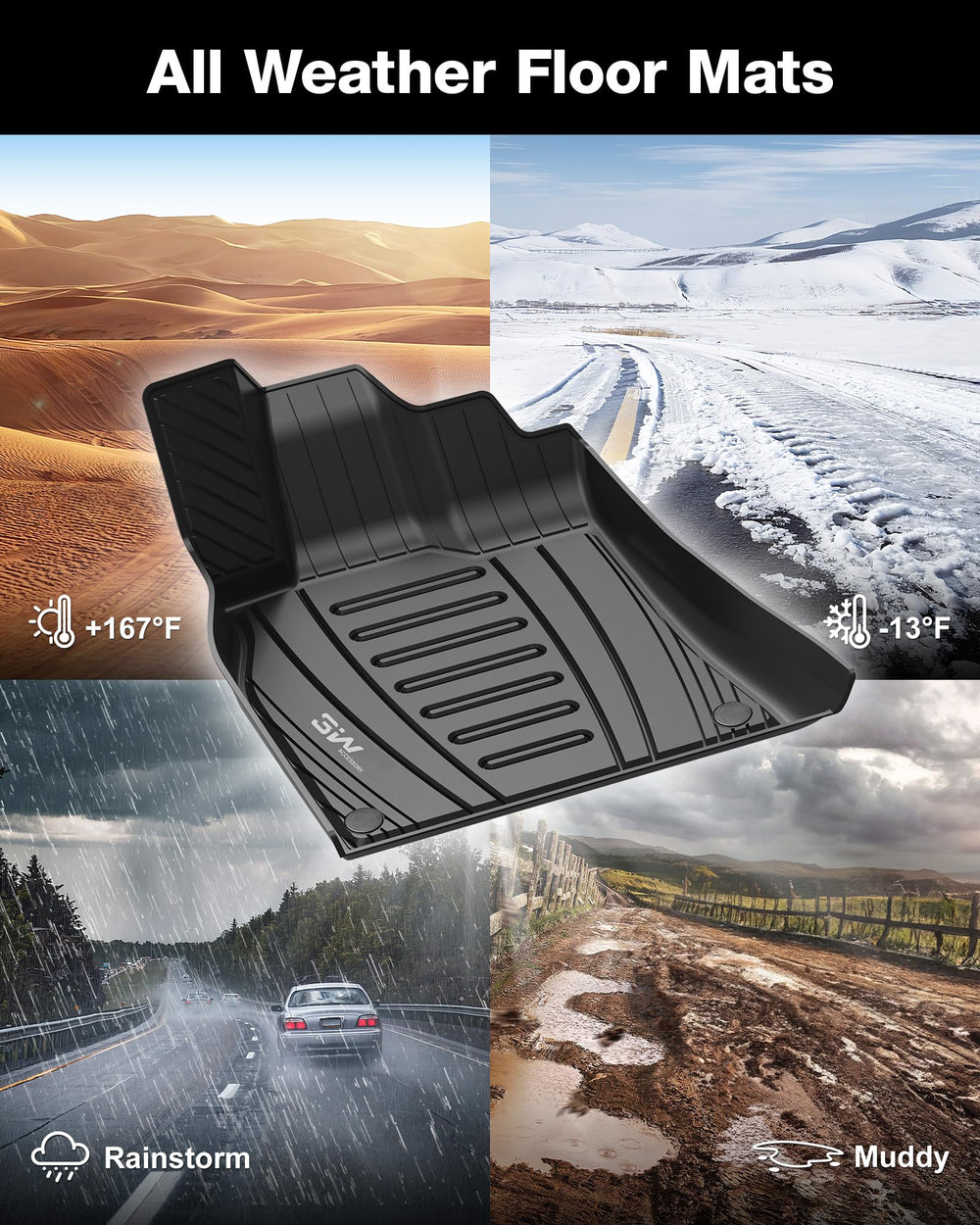 3W Audi Q5 first and second row full set fits snugly.