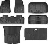 3W Tesla Model Y driver-side floor mat liner showing edge-to-edge protection