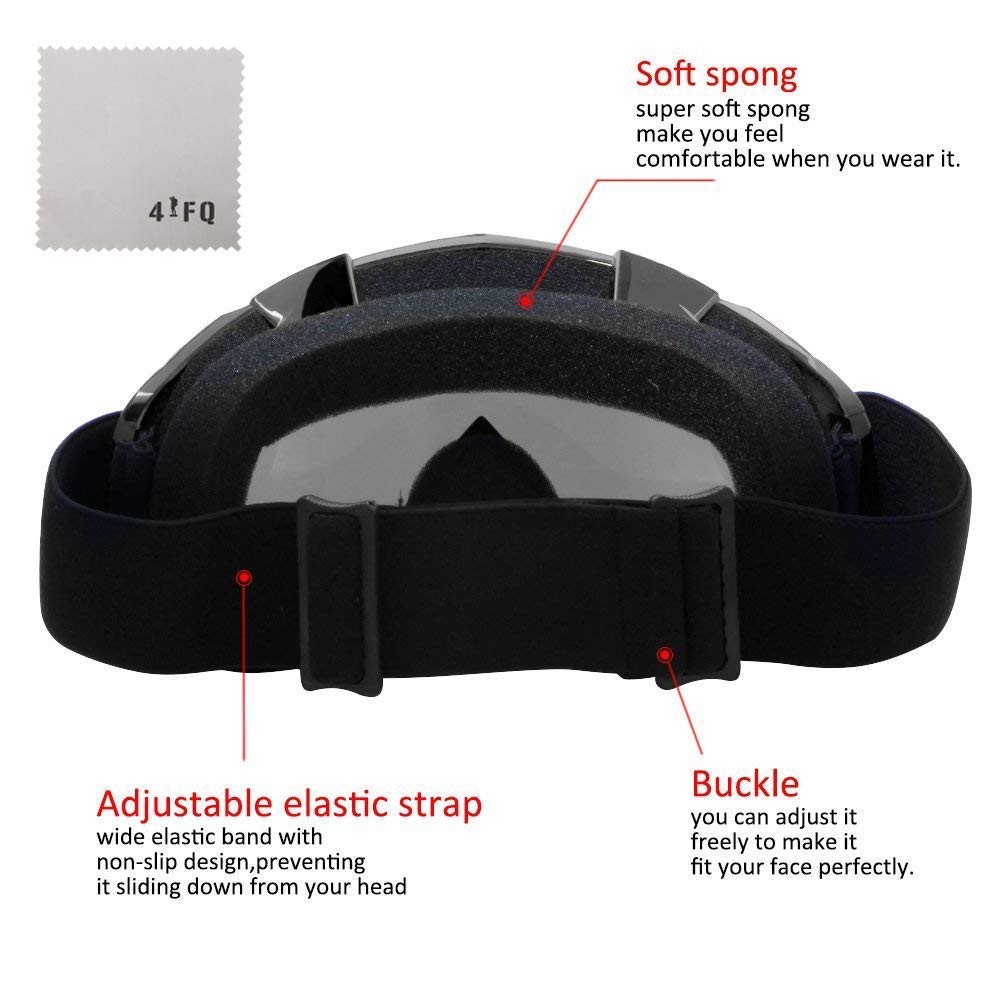4-FQ windproof and dustproof goggles protect eyes on rugged trails.