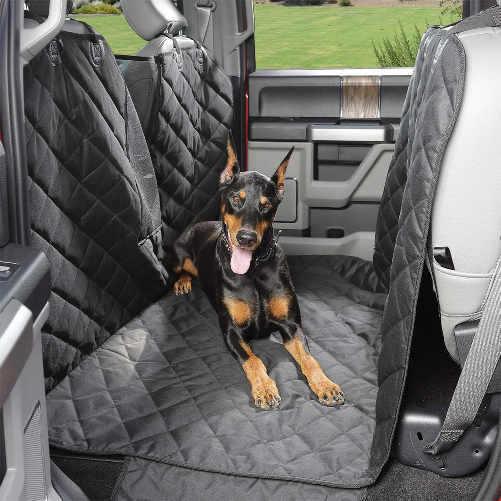 4Knines dog floor hammock for crew cab with fold-up seats offering easier access for senior dogs