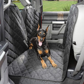 4Knines dog floor hammock for crew cab with fold-up seats offering easier access for senior dogs