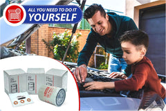4STEED MOTORS oil filter triple pack; convenient kit for oil changes