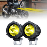 4WDKING 2in LED round light amber beam enhances night visibility