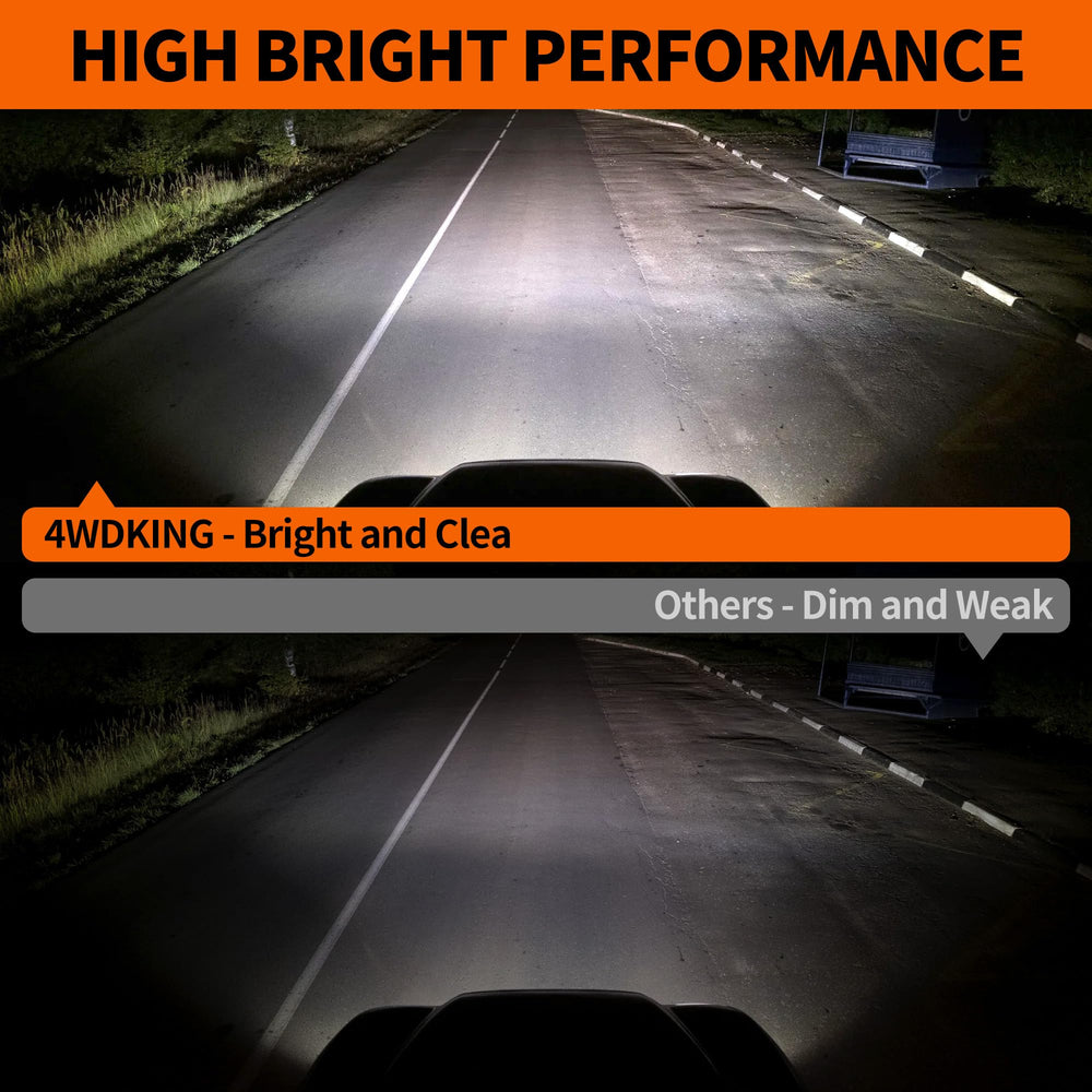 4WDKING IP68 waterproof round light ready for rain and mud.