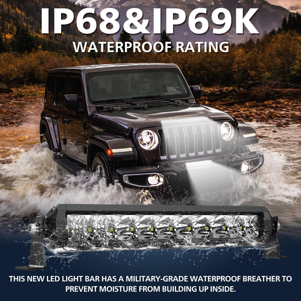 4WDKING 52-inch light bar spot-flood beam provides broad night driving coverage