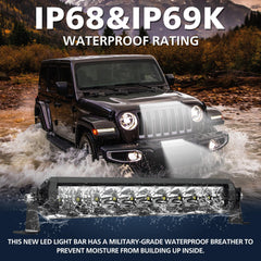 4WDKING 52-inch light bar spot-flood beam provides broad night driving coverage