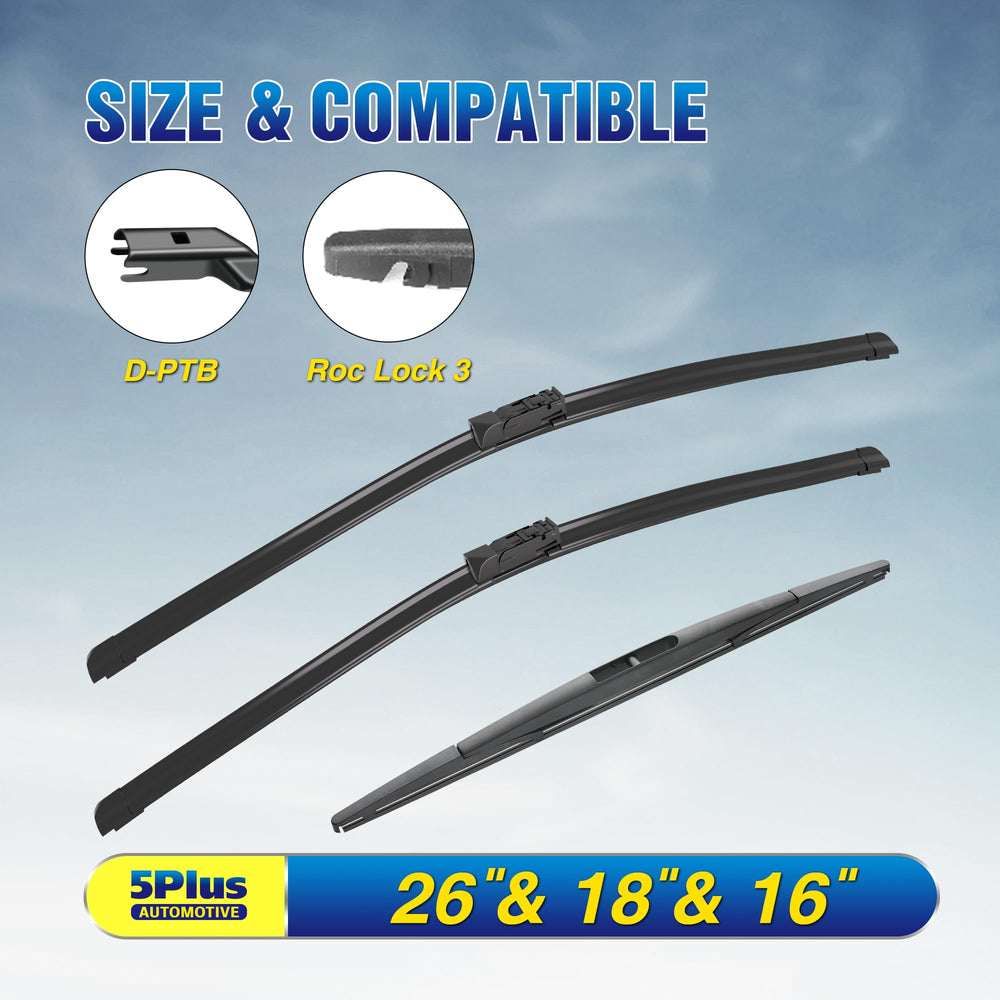 5 PLUS 18-inch front wiper for Subaru Outback keeps windshield clear during downpours