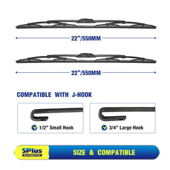 5 PLUS 22-inch wiper blades all-season performance for Ford trucks