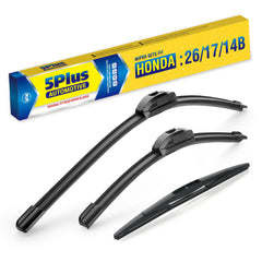5 PLUS 26-inch wiper blade mounted on Honda CR-V front window for clear visibility in rain