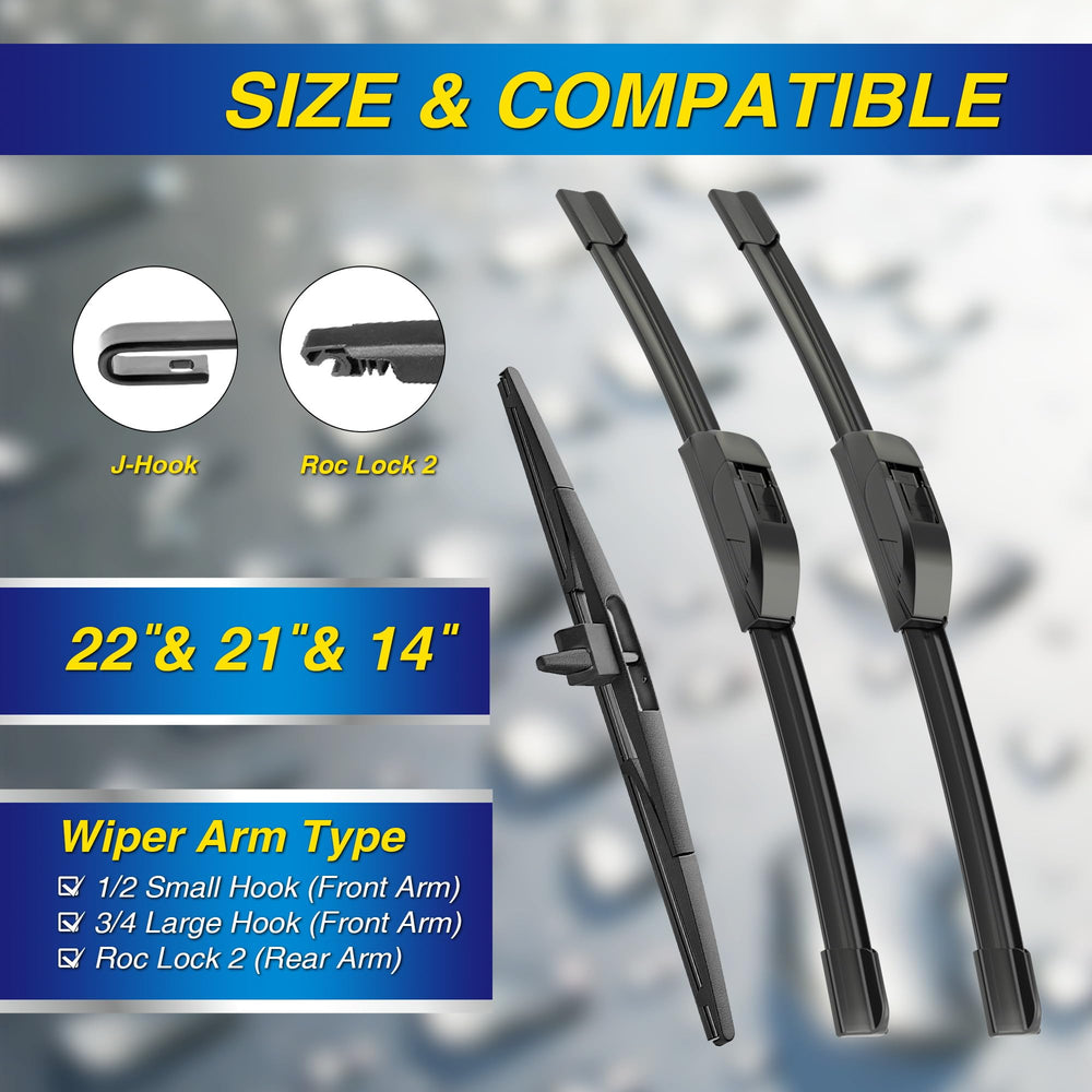 5 PLUS 21-inch passenger wiper blade with silicone coating for durability