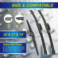 5 PLUS 21-inch passenger wiper blade with silicone coating for durability