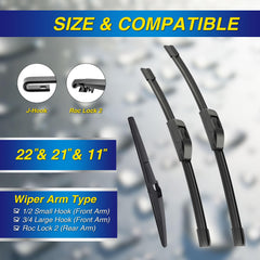 5 PLUS 21-inch passenger wiper blade for Jeep Grand Cherokee delivers smooth, quiet operation.